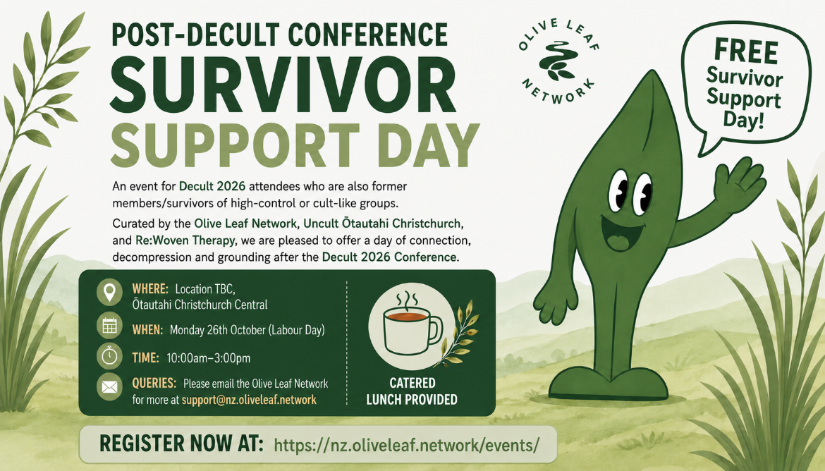 Post-Decult Conference 2026 Survivor Support Day poster